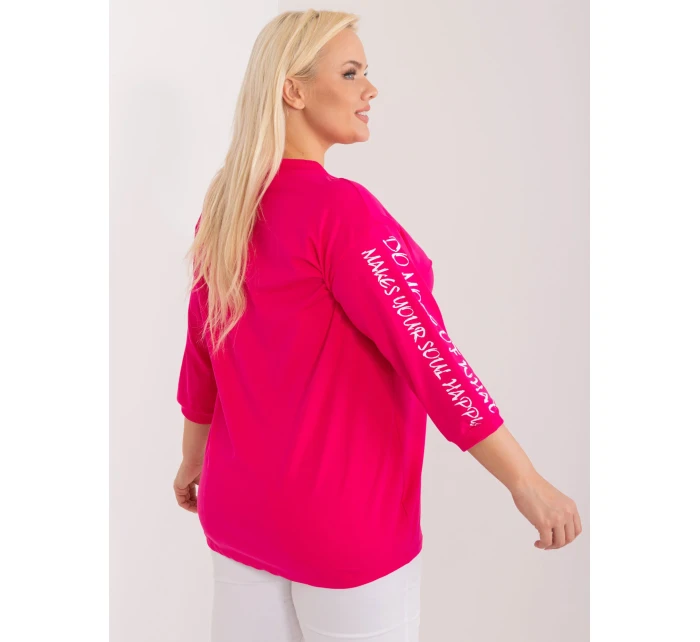 Bluzka RV BZ model 19658767 fuksjowy - FPrice Bluzka RV BZ model 19658767 fuksjowy - FPrice