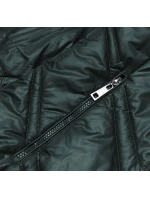 Tmavozelená prešívaná dámska bunda (H-97-2)