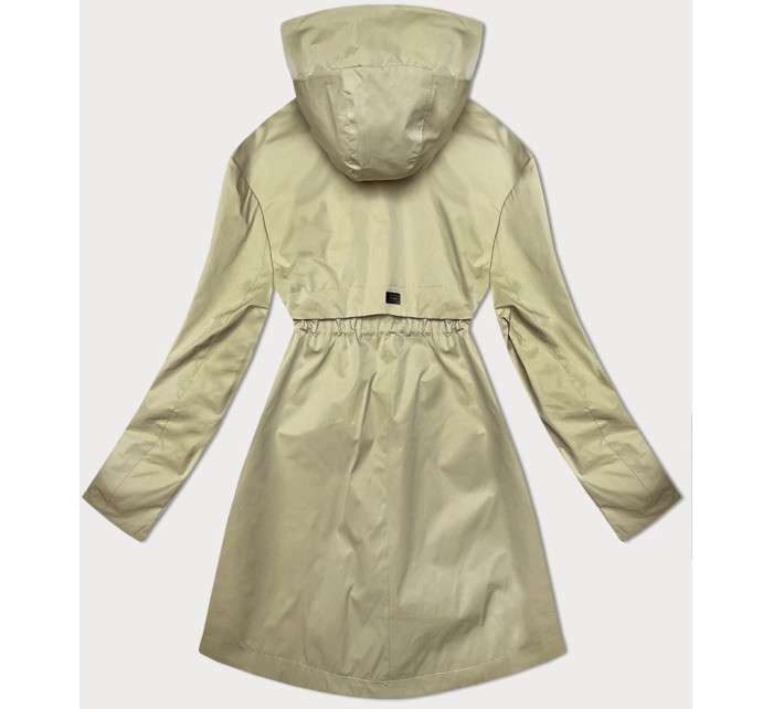Dámsky kabát Glakate Thin Beige s ohrnutými rukávmi (LU98019#)