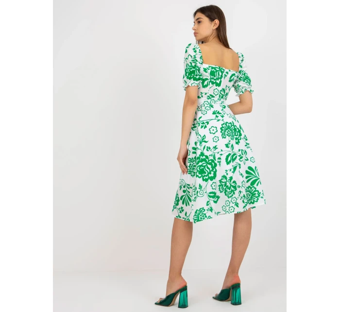 LK SK 508944 šaty.45P biela zelená