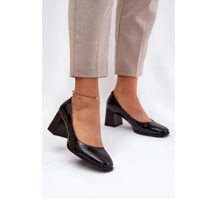 Dámské lodičky na podpatku Černá  model 21156719 - VINCEZA