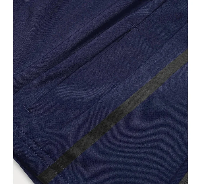 Tmavomodrá dámska mikina s nízkym stojačikom (HH020-04)