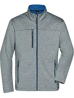 JN Pánská 2vrstvá melanžová softshell bunda 02. dark model 22530663 - Daiber