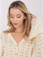 Sweter PM SW model 21821354 jasny beżowy - FPrice Sweter PM SW model 21821354 jasny beżowy - FPrice