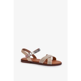 Dámske ploché sandále S.Barski beige