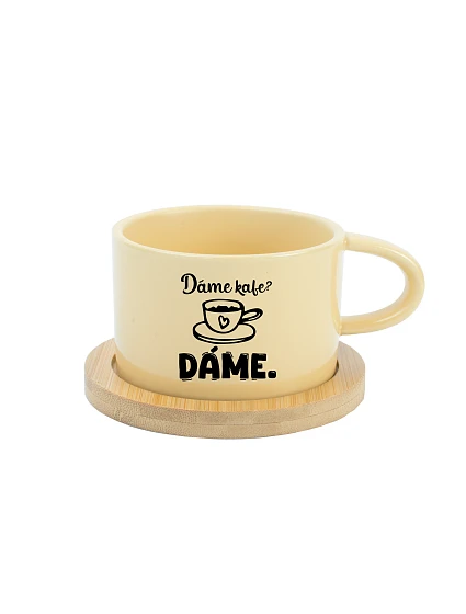 GIVE A CUP? GIVE A CUP - žltý hrnček na makrónky 200 ml