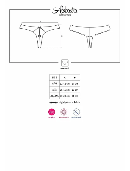Tanga model 2431930 thong otevřené - Obsessive