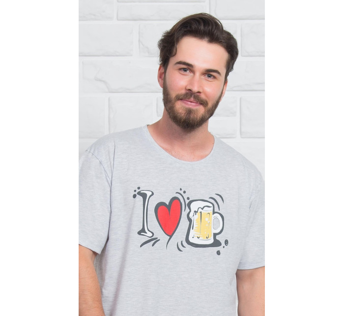 Pánska nočná košeľa s krátkym rukávom I love beer
