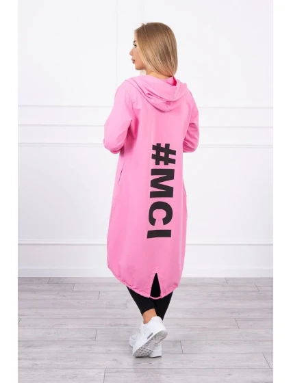 Světle růžová bunda s potiskem Světle růžová bunda s potiskem