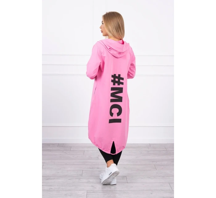 Světle růžová bunda s potiskem Světle růžová bunda s potiskem