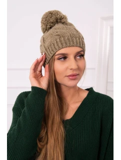Fleecová čiapka Stefania K278 light khaki