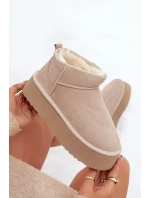 Dámské sněhule z přírodního semiše béžové Mairene Dámské sněhule z přírodního semiše béžové Mairene