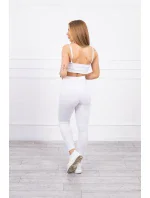 Súprava s blúzkou horná pruhovaná biela