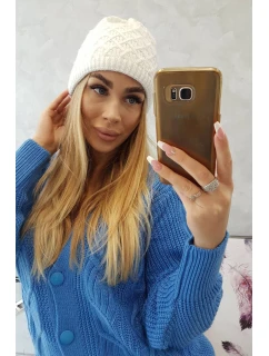 Fleecová čiapka K204 biela