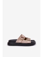 Dámské Sametové Sandały S Přezkami Big Star Světle Růžové model 21694391 - Big Star Shoes Dámské Sametové Sandały S Přezkami Big Star Světle Růžové model 21694391 - Big Star Shoes