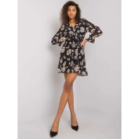 Šaty DHJ SK 12220 3.51P čierna a béžová