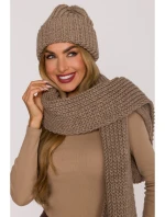 model 21417250 Žebrovaná šála béžová - Moe