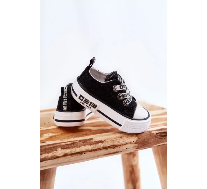 Dětské látkové tenisky BIG STAR KK374049 Černý a bílý