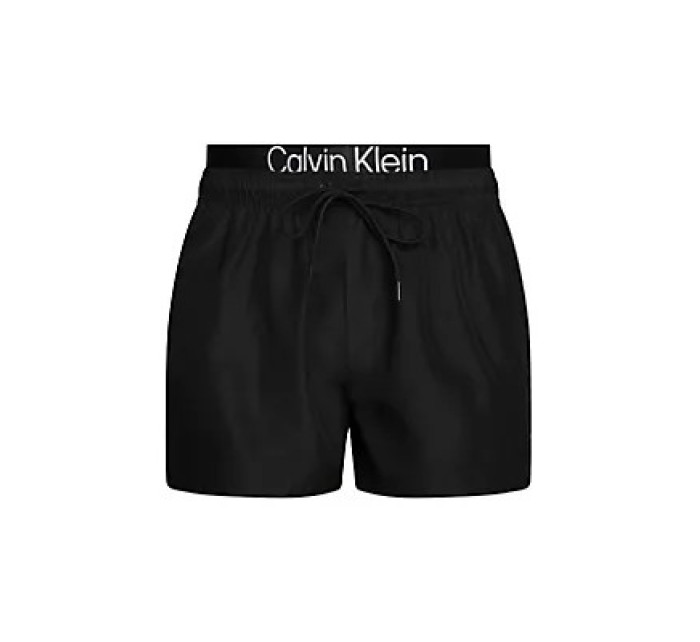 Pánske plavky Tkaný spodný diel bikín SHORT DOUBLE WAISTBAND KM0KM00947BEH - Calvin Klein