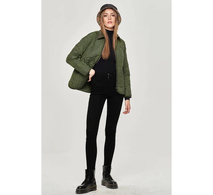 Tenká zelená dámská bunda s ozdobným prošíváním model 15834472 - Ann Gissy