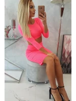 Souprava halenky a sukně růžová neonová Souprava halenky a sukně růžová neonová