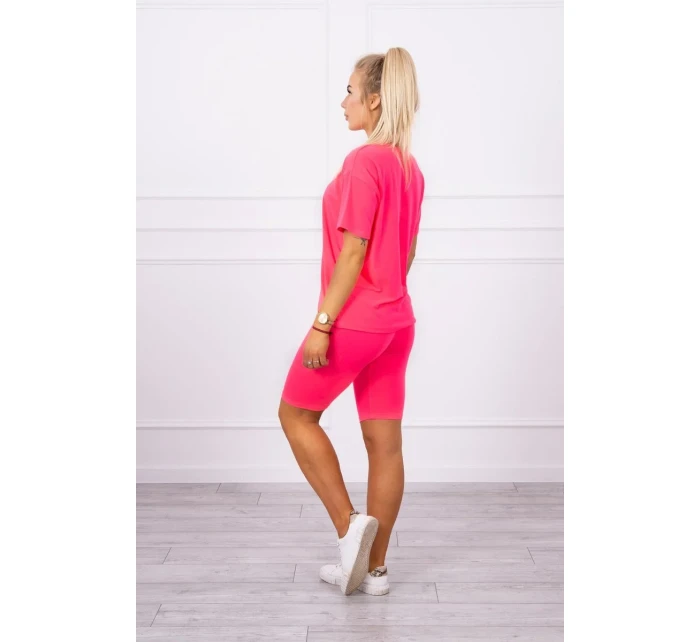 Súprava top+legíny ružová neónová Súprava top+legíny ružová neónová