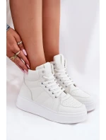 Vysoké dámské tenisky na platformě bílé model 21693379 - EVENTO Vysoké dámské tenisky na platformě bílé model 21693379 - EVENTO