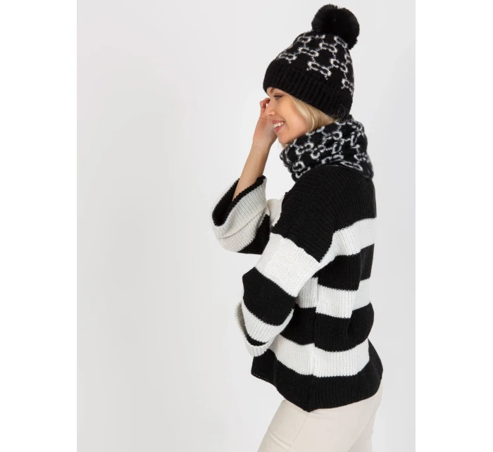 Dámska čiapka AT CZ CM 319 čierna a biela
