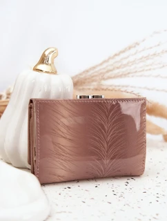 Lakovaná dámska kabelka s trblietavými detailmi Cermina - béžová