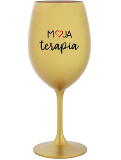 MOJA TERAPIA - zlatý pohár na víno 350 ml