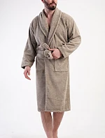 Pánsky župan so šálovým golierom Oskar Beige - Vienetta