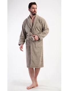 Pánský župan se šálovým límcem model 21820325 Béžová - Vienetta