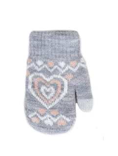 YOCLUB Rukavice RED-0020G Detský nórsky vzor