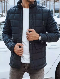 Pánska prešívaná bunda tmavomodrá FashionStreet TX4135