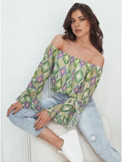 Dámska pruhovaná blúzka SPRIAN green FashionStreet RY2464