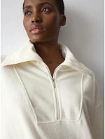 Velour Rib Sweater - Silk White - TRIUMPH Silk White - TRIUMPH Velour Rib Sweater - Silk White - TRIUMPH Silk White - TRIUMPH