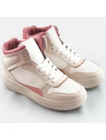 Béžovo-ružové členkové dámske tenisky sneakers (WH2122)