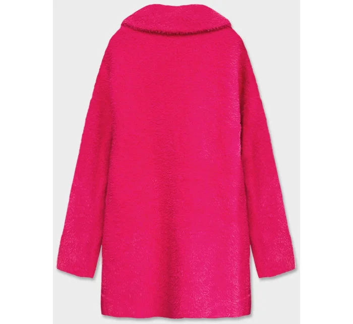 Krátký vlněný přehoz přes oblečení typu alpaka ve fuchsijové barvě model 18059149 - MADE IN ITALY Krátký vlněný přehoz přes oblečení typu alpaka ve fuchsijové barvě model 18059149 - MADE IN ITALY