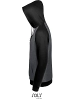 SOL'S Seattle Unisex raglánová mikina s kapucí charcoal melange/black model 22523939 SOL'S Seattle Unisex raglánová mikina s kapucí charcoal melange/black model 22523939