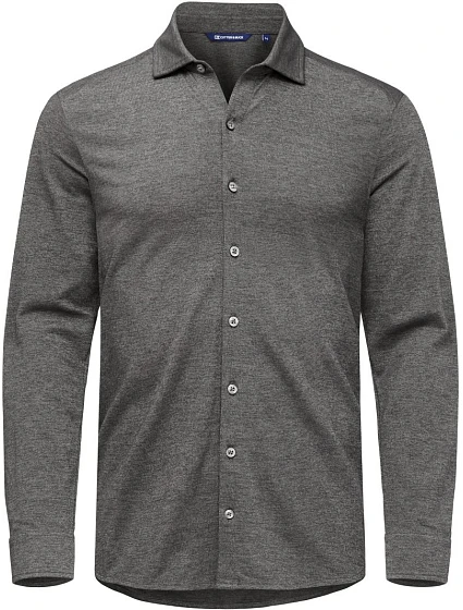 Cutter & Buck Advantage Shirt Men – Piqué košeľa s dlhým rukávom 68.2410 antracitová melírovaná
