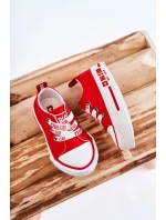 Dětské látkové tenisky BIG STAR model 21594786 červená - Big Star Shoes Dětské látkové tenisky BIG STAR model 21594786 červená - Big Star Shoes