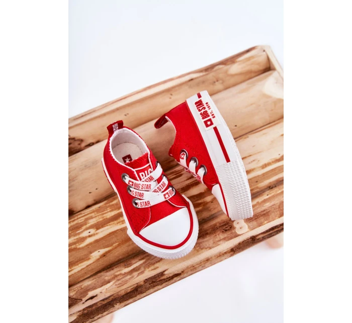 Dětské látkové tenisky BIG STAR model 21594786 červená - Big Star Shoes Dětské látkové tenisky BIG STAR model 21594786 červená - Big Star Shoes