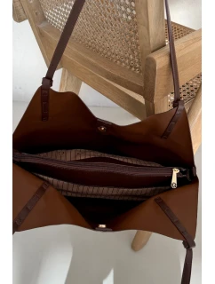 Taška Skopper z eko semiše čokoládová Sorvelle