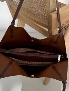 Taška z eko semiše čokoládová model 21817720 - Boto