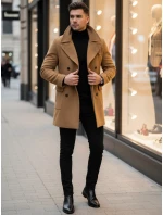 Pánský velbloudí zimní kabát Dstreet model 21961998 - FashionStreet Pánský velbloudí zimní kabát Dstreet model 21961998 - FashionStreet