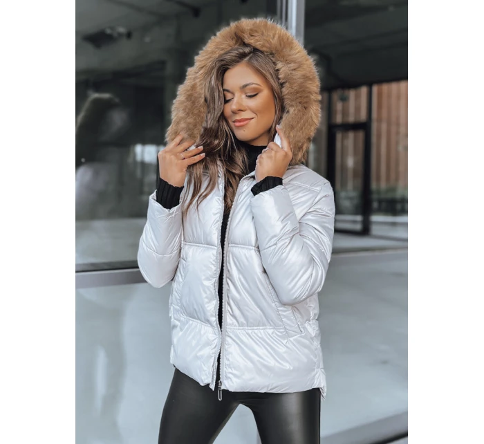 Dámská prošívaná zimní bunda šedá Dstreet model 21971471 - FashionStreet