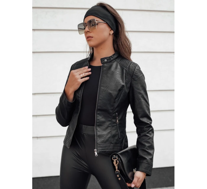 dámská kožená bunda černá Dstreet model 21980675 - FashionStreet dámská kožená bunda černá Dstreet model 21980675 - FashionStreet