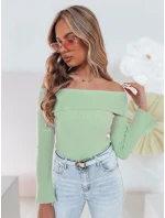 Dámská halenka s odhalenými rameny světle zelená Dstreet model 21985583 - FashionStreet