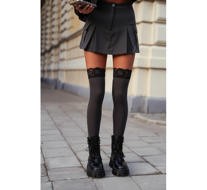 Ponožky Milena 1085 so širokou čipkou 37-41