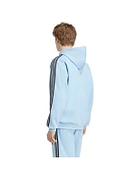 Bluza męska adidas Essentials 3-Stripes Fleece Hoodie błękitna KY4170 pánské Bluza męska adidas Essentials 3-Stripes Fleece Hoodie błękitna KY4170 pánské